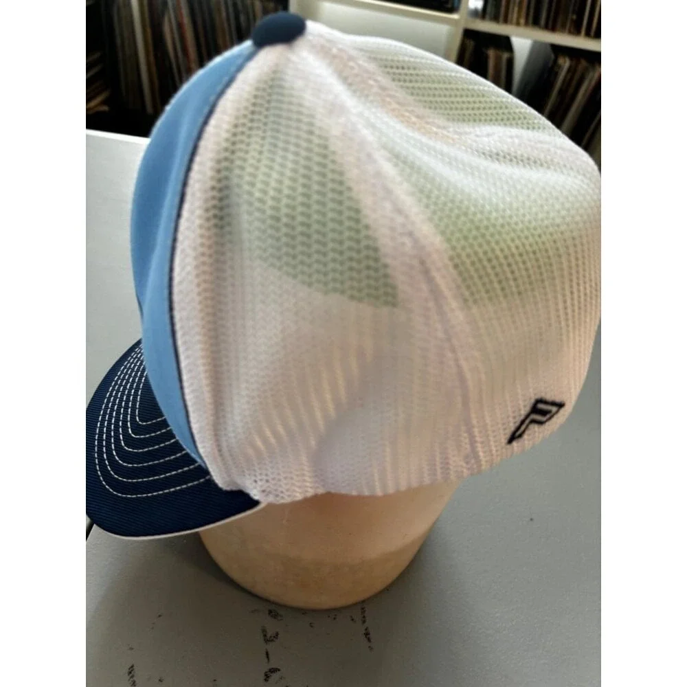 Pacific Headwear 104M Youth Blue Black Mesh Trucker Hat Baseball Flexfit Cap‎